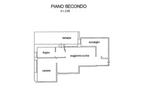 Bilocale con balcone a Dont con vista panoramica